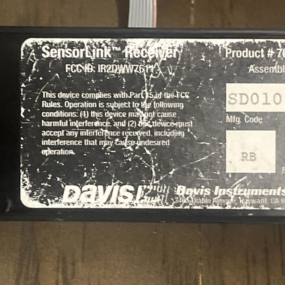 Davis Instruments Weather Mornitor SensorLink Receiver 7611 - Picture 3 of 5